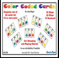 Color Coded Handbell Cards (36 chord set for 13 notes or more)
