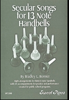 Secular Songs for 13 Note Handbells (Book/CD)