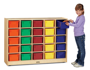 20 Tray Mobile Storage Cubbies w/ colored trays 1 20 Tray Mobile Storage Cubbies w/ colored trays