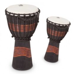 Rope-Tuned Djembes, Black & Brown Stain