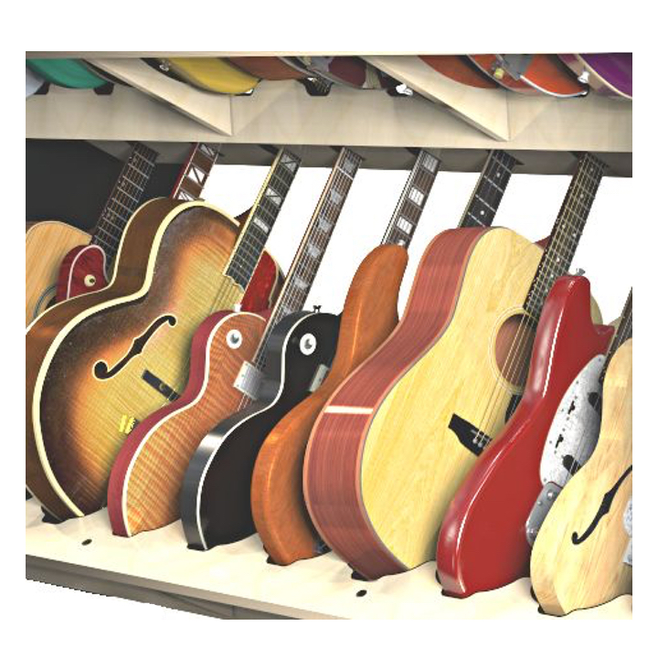 Guitar Rack Closeup Guitar Rack Closeup