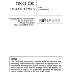 meet the instruments TEXT supplement