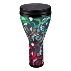 Djembe, Festival, Pre-Tuned, 10" Diameter, 20.5" Height, Tribal Green