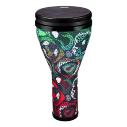 Djembe, Festival, Pre-Tuned, 10" Diameter, 20.5" Height, Tribal Green