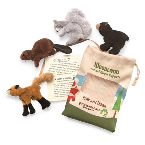 woodland animal finger puppets