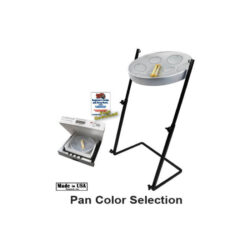 Jumbie Jam Steel Drum Kit - Metal Z-Floor Stand - Silver Pan (G)