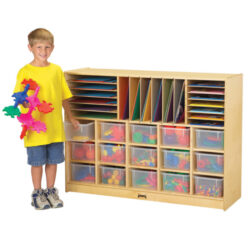 Jonti-Craft® Sectional Cubbie-Tray Mobile Unit - with Clear Trays