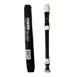 Tudor TD308 Soprano Recorder, German, 3-Piece, B&W