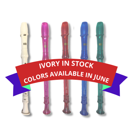 MIE175W Soprano Recorder, One-Piece, with Zipper Case, Baroque